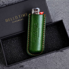 Best Camouflage Handmade Leather BIC J3 Lighter Holder Case Leather BIC J5 Case For Men