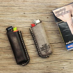 Leather Bic Lighter Case Leather Cricket Lighter Holder Leather Lighter Covers For Men