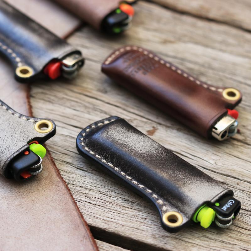 Leather Bic Lighter Cases Leather Cricket Lighter Holder with