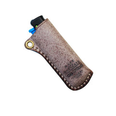 Leather Bic Lighter Cases Leather Cricket Lighter Holder with strap Leather Lighter Covers For Men