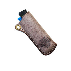 Leather Bic Lighter Case Leather Cricket Lighter Holder with strap Leather Lighter Covers For Men