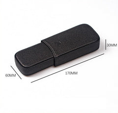 Cool Black Leather 2pcs Cigar Case Classic Leather Cigars Case for Men