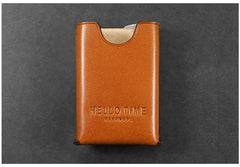 Black Leather Mens Soft Pack Cigarette Holder Case Hard Pack Cigarette Case for Men
