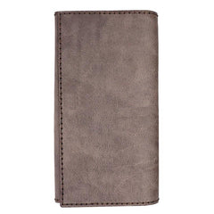 Mens Leather Trifold Long Wallet Lots Cards Handmade Checkbook Long Wallet for Men