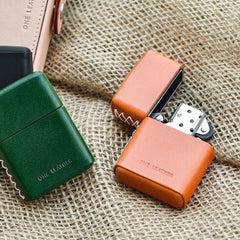 Handmade Mens Leather Zippo Lighter Case Custom Zippo lighter Holder for Men