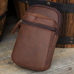 Leather Belt Pouch Mens Small Cases Waist Small Bag for Men