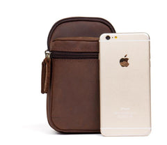 Leather Belt Pouch Mens Small Cases Waist Small Bag for Men
