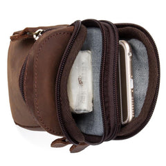 Leather Belt Pouch Mens Small Cases Waist Small Bag for Men