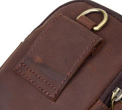 Leather Belt Pouch Mens Small Cases Waist Small Bag for Men
