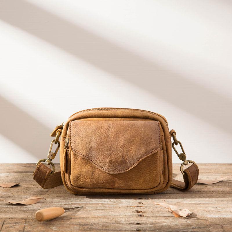 Leather Belt Pouch Phone Case Mens Waist Bag Shoulder Bag for Men