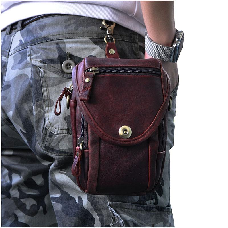 Cool Leather Belt Pouch for Men Waist Bags BELT BAG For Men