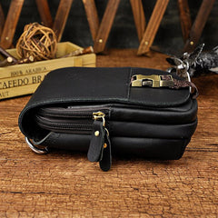 Vintage Mens Leather Cell Phone Holster Belt Pouch Brown Waist Bags BELT BAG For Men