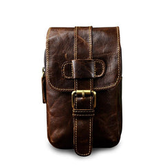 Vintage Leather Mens Cigarette Cases Belt Pouch Waist Bag BELT BAG For Men