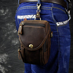 Leather Mens Belt Pouch Cell Phone Holster BELT BAG mini Shoulder Bag For Men
