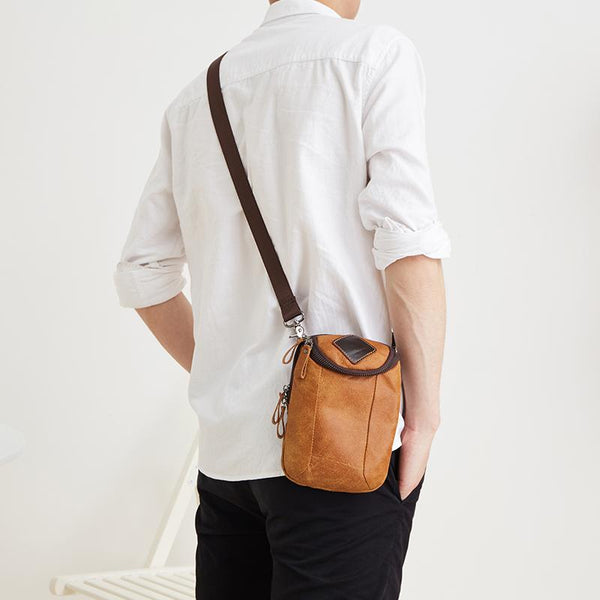 Cool Leather Mens Belt Pouch Waist Bag BELT Phone BAG Mini Shoulder Bag For Men