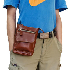 Cool Leather Cell Phone Holsters Belt Pouch for Men Waist Bag BELT BAG Shoulder Bag For Men