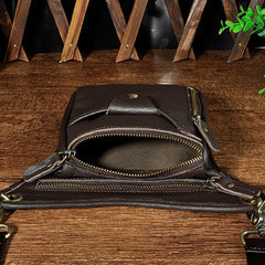 Cool Leather Mens Belt Pouch Phone Waist Bag BELT BAG Small Side Bag For Men