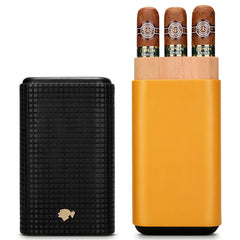 Cool Leather&Cedar Mens 3pcs Cigar Case With Humidor Leather Cigar Case for Men