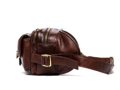 Leather Fanny Pack Mens Waist Bag Hip Pack Belt Bag Bumbag for Men
