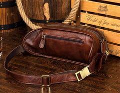 Leather Fanny Pack Mens Waist Bag Hip Pack Belt Bag Bumbag for Men