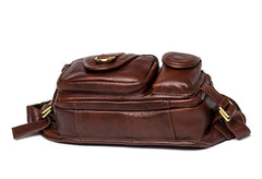 Leather Fanny Pack Mens Waist Bag Hip Pack Belt Bag Bumbag for Men