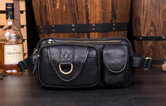 Leather Fanny Pack Mens Waist Bag Hip Pack Belt Bag Bumbag for Men