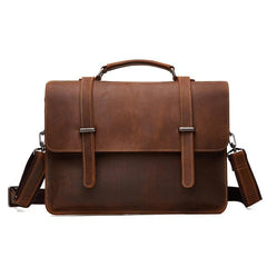 Leather Vintage Mens Briefcases Professional Briefcase 13‘’ Laptop Briefcase For Men