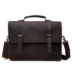 Leather Vintage Mens Briefcases Professional Briefcase 13‘’ Laptop Briefcase For Men