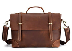 Leather Mens 13inch Laptop Bag Briefcase Work Handbag Business Bag for Men