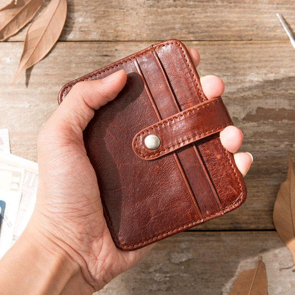Leather Mens Card Holder Slim Front Pocket Wallet Card Wallets for Men