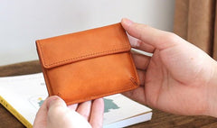 Leather Mens Card Wallet Slim Front Pocket Wallet Small Change Wallets for Men