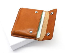 Leather Mens Card Wallet Slim Front Pocket Wallet Small Change Wallets for Men