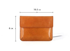 Leather Mens Card Wallet Slim Front Pocket Wallet Small Change Wallets for Men