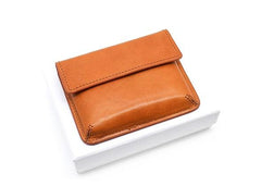 Leather Mens Card Wallet Slim Front Pocket Wallet Small Change Wallets for Men