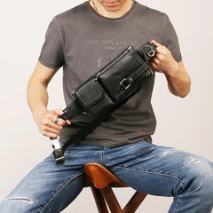 Leather Mens FANNY PACK MENS WAIST BAG HIP PACK BELT BAG FOR MEN