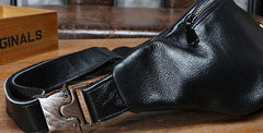 Leather Mens FANNY PACK MENS WAIST BAG HIP PACK BELT BAG FOR MEN