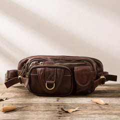 Leather Mens FANNY PACK MENS WAIST BAG HIP PACK BELT BAG FOR MEN