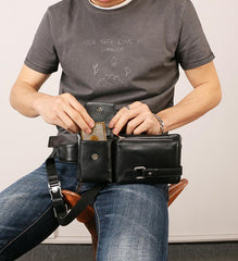 Leather Mens FANNY PACK MENS WAIST BAG HIP PACK BELT BAG FOR MEN