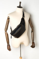 Leather Mens Fanny Pack Waist Bag Hip Pack Belt Bag Bumbag for Men