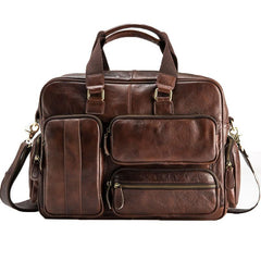 Leather Mens Large Briefcase Work Bag Travel Bag Business Bag for Men
