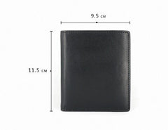 Leather Mens Slim Bifold Small Wallet Front Pocket Wallet Small Wallet for Men