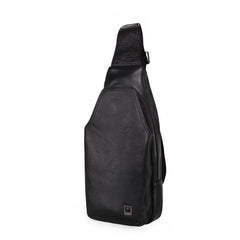 Leather Mens Sling Bag Sling Shoulder Bag Sling Backpack for men