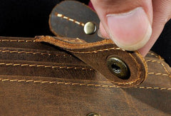 Leather Mens Slim Small Wallet Cool Front Pocket Wallet Money Clip for Men