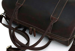 Black Coffee Leather Mens Weekender Bag Duffle Bag Overnight Bag Travel Bag