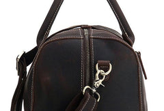 Black Coffee Leather Mens Weekender Bag Duffle Bag Overnight Bag Travel Bag