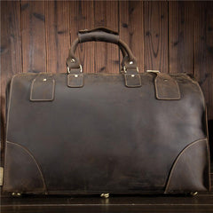 Vintage Leather Mens Large Overnight Bag Weekender Bag Travel Bag Duffle Bag for Men