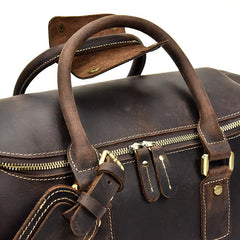 Cool Vintage Leather Mens Overnight Bag Weekender Bag Travel Bag Duffle Bag
