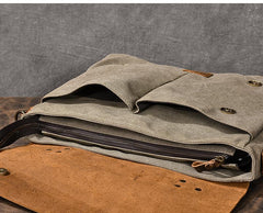 Waxed Canvas Leather Mens 14