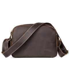 Coffee Cool Leather Side Bag Small Postman Bag Messenger Bag Courier Bag for Men