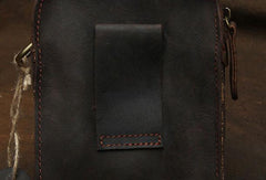 MEN LEATHER Cell Phone Holster Belt Pouch Mini Side Bag for Men